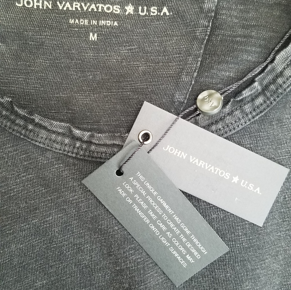 New Men's "John Varvatos ☆ USA" Black Tee Shirt - Picture 9 of 11